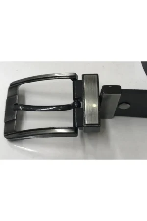 Çift Taraflı Erkek Kemer Parlak Siyah Mat Siyah